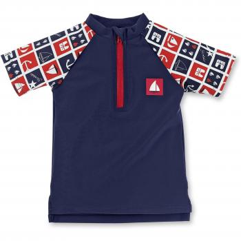 Sterntaler Traje de Baño de Manga Corta, Camiseta para Bebés, Azul (Marine 300), 4 Años