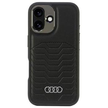 Étui élégant iPhone 16 Plus en cuir écologique – AU‑TPUPCMIP16M‑GTD3‑BK Noir