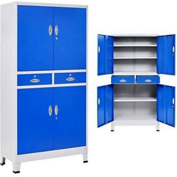VidaXL 4‑Tür Metallbüroschrank – 90x40x180 cm