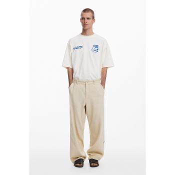 Pantalón Desigual Blanco de Algodón 36