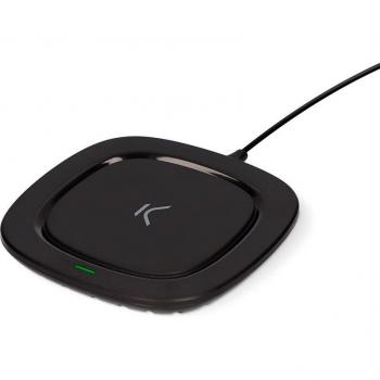 Ksix 10 W Wireless Charger Negro – Carga Rápida para iOS