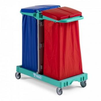Carrello porta rifiuti TTS Magic Line 100B Verde