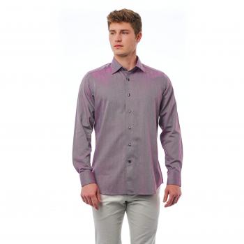 Bagutta Burgundy Cotton Casual Shirt