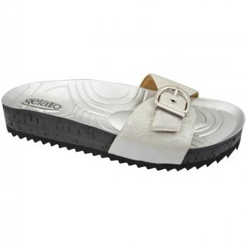 Zapatos Podowell Gelato Woodstock con Acabado Plateado, Talla 41-42
