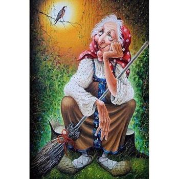 Grootmoeder Diamond Painting Set Cross Stitch Mozaïek 30x40 cm
