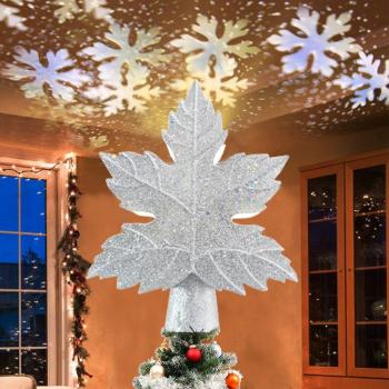 Frosted Snowflake Star Projector Ornament