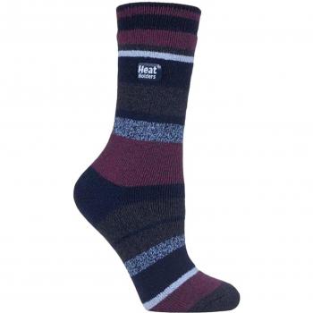 Heat Holders Ladies Thin Patterned Thermal Socks