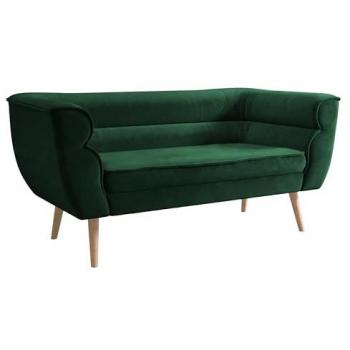 Sofá Glenview 101 con diseño verde, 142x74x76 cm, tapiz y patas de madera