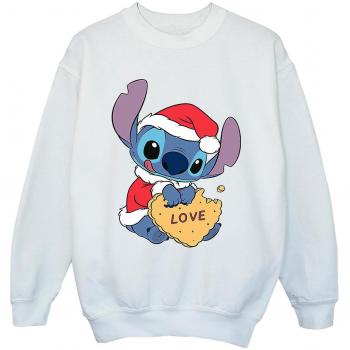 Sudadera Lilo y Stitch Amor Galleta Negra para Niñas 9-11 Años