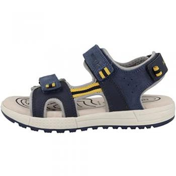Geox J Sandal Alben Blu / Giallo Scuro EU 35