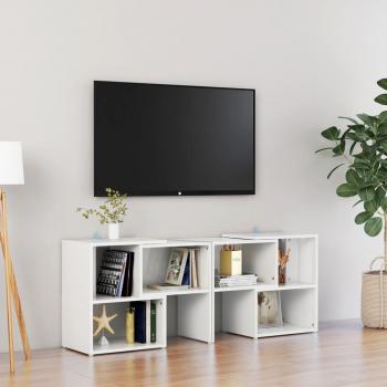 VidaXL High Gloss White TV Stand 104x30x52 cm Engineered Wood