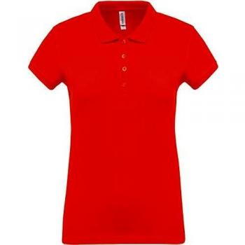 Kurze-Ärmel-Damen-Polo Kariban Piqué, Orange – 3XL