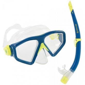 Saturno Blue‑Yellow AquaGear – Mascarilla y snorkel de talla única