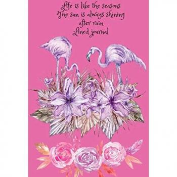 Life is like the seasons, the sun is always shining after rain.Lined journal