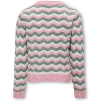 KIDS ONLY Rundhalspullover KOGLIA L/S O-NECK STRIPE KNT – Rosa 146