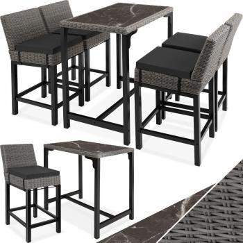 Set de Muebles de Bar Rattan Kutina con 4 sillas