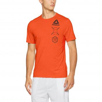 Reebok Actvchl Grphic Top, Maglietta Uomo, Colore Arancione