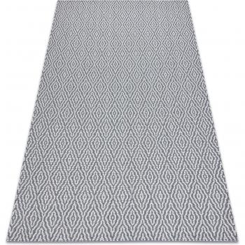 Eco‑Boho Tapijt 22084 – Casa Sisal, Anthraciet/Crème