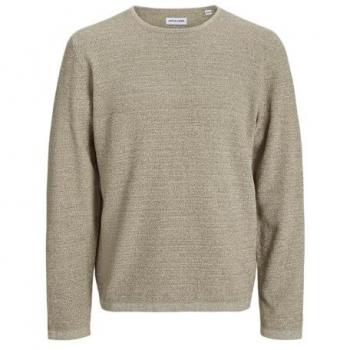 Jack & Jones GEORGE-Strickpullover – geripptes Design, einfarbiger Pullover für Herren, XXL
