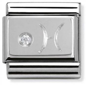 Nomination Classic Silver & CZ Pisces Charm