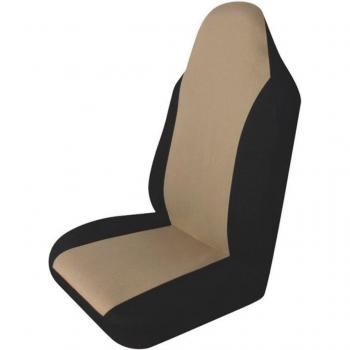 Housse de siège avant pour intérieur de voiture, 1 pièce, beige/gris/noir