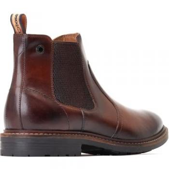 Base London Burnt Brown Chelsea Boots