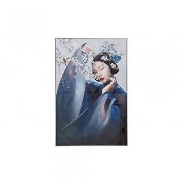 Cuadro geisha 80% pintado a mano marco 80x4x120 cm