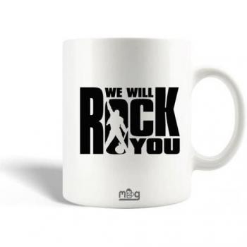 Mug de Cerámica The Queen Freddie Mercury We Will Rock You News of the World 1977