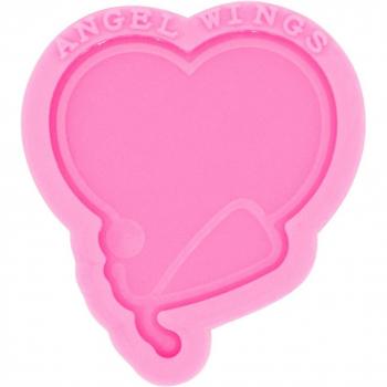 Moule Silicone pour Badge Stéthoscope Coeur 1,58 pouces DY0470