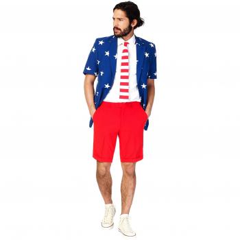 OppoSuits American Flag Suit & Tie Set
