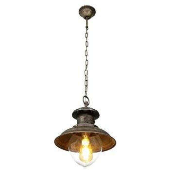 Premium Pendelleuchte Al Mare, Vintage Maritime Hängelampe Ø30 cm E27 max. 40W in Bronze Antik matt