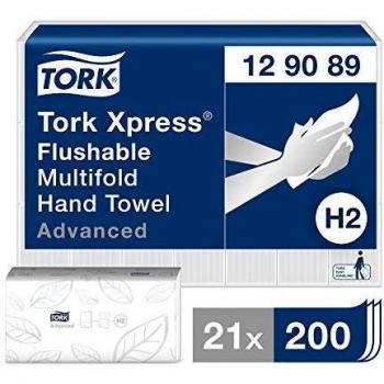 Tork Xpress Flushable Multifold Hand Towels Pack of 4200