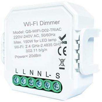 DIY Switch Module for Smart Home Automation with Smart Life/Tuya APP Remote Control, Works with Amazon Echo and Google Home 1/2 Way (1C dimmer)