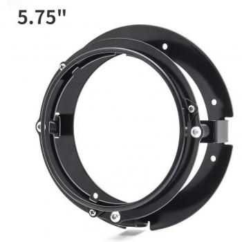 5.75 Black/Chrome LED Headlight Ring
