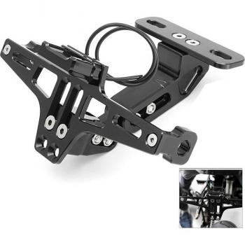 CNC Halter für Motorradkennzeichen mit integrierter LED Beleuchtung