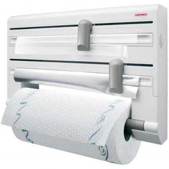 Leifheit 3‑in‑1 Küchenrollenhalter Parat – Folienschneider inklusive