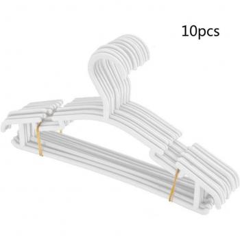 Cintres gain de place pour enfants en plastique blanc