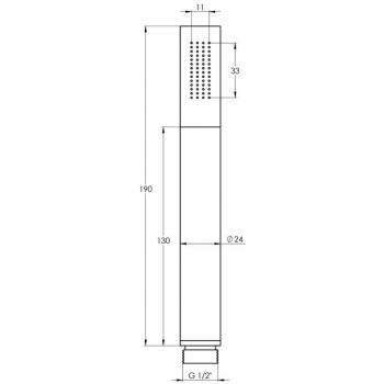 Treos 190 Handbrause mit Chrom-Finish