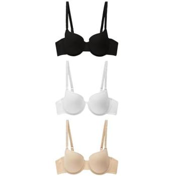 All‑Day Comfort Cotton Blend Bras – Triple Pack in Four Colors