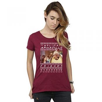 Fair Isle Holiday Armadillo Cotton T-Shirt Burgundy