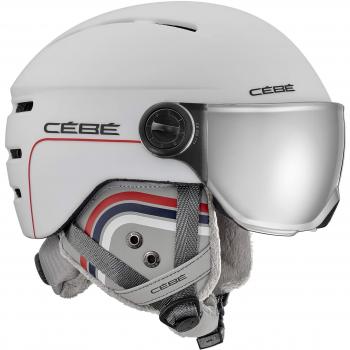 Cébé Fireball Enfant Casque Ski Mixte Blanc Mat Patriot 49-51 cm
