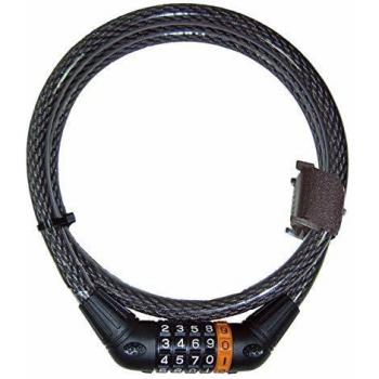 Zahlenschloss mit 5 Zahlenrädern, grau, 150 cm