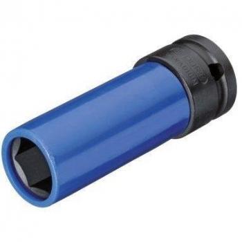 Set de vaso hexagonal 1/2 (12,5 mm) con funda protectora azul tráfico Gedore K19 LS 17