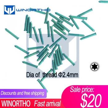 Veterinary 2.4mm Titanium Locking Screws for Pet Clinics