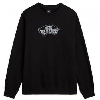 Sudadera Vans Off The Wall Board Crew Negra para Hombre, Talla L