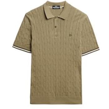 Polo Texturé Superdry pour Homme Vert S