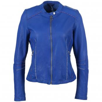 Freaky Nation Kelly Damenjacke – echtes Leder, blau, 38 (M), Modell Sea 5054