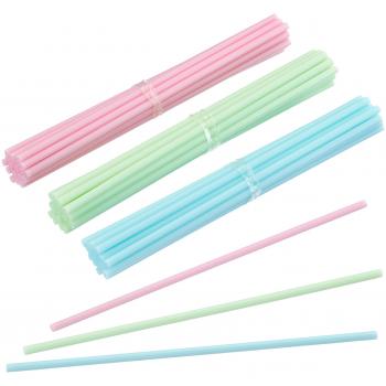 Palitos para pastelitos de plástico, 60 unidades, colores pasteles
