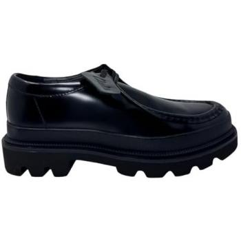 Clarks Badell Seam Mocassins en cuir noir pour hommes à lacets