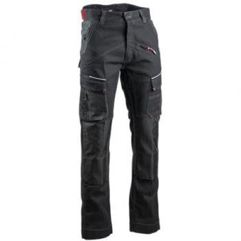 Pantalon stretch avec poches genouillères Noir CORTEX 1783